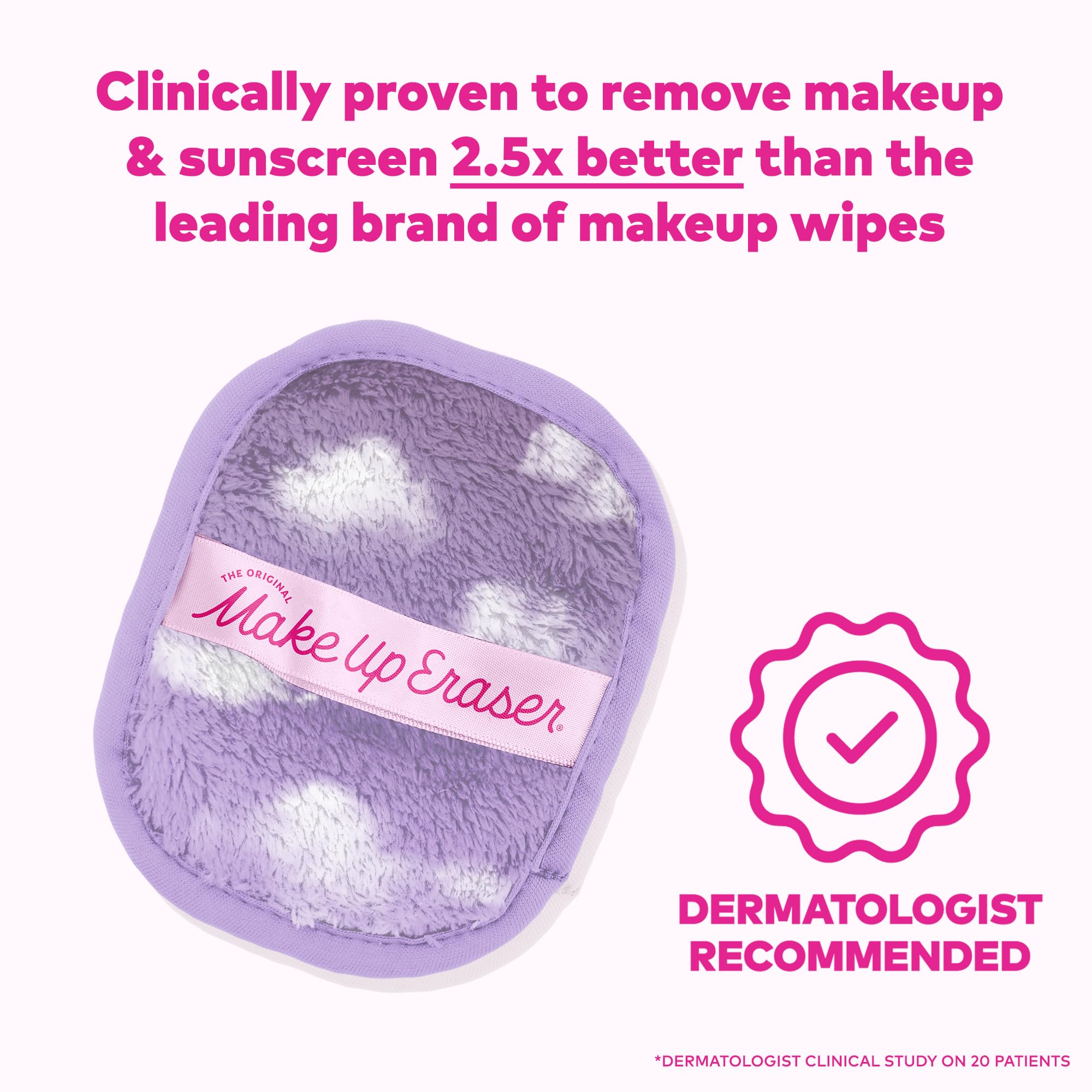 MakeUp Eraser dual-sided fibers for makeup removal and gentle exfoliation