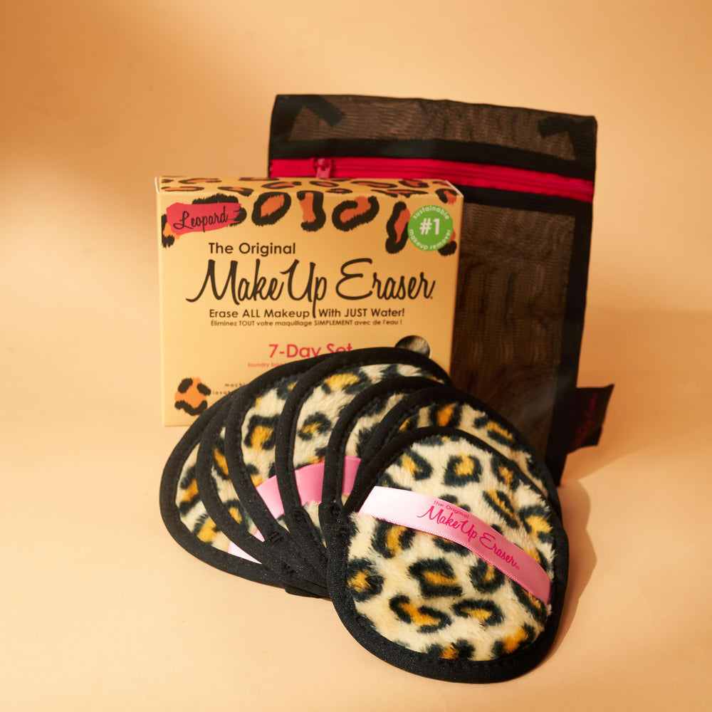 MakeUp Eraser Leopard 7-day set eco-friendly alternative to disposable wipes