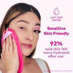 MakeUp Eraser Mini PRO 3-pack shown in daily routine for sensitive skin users.