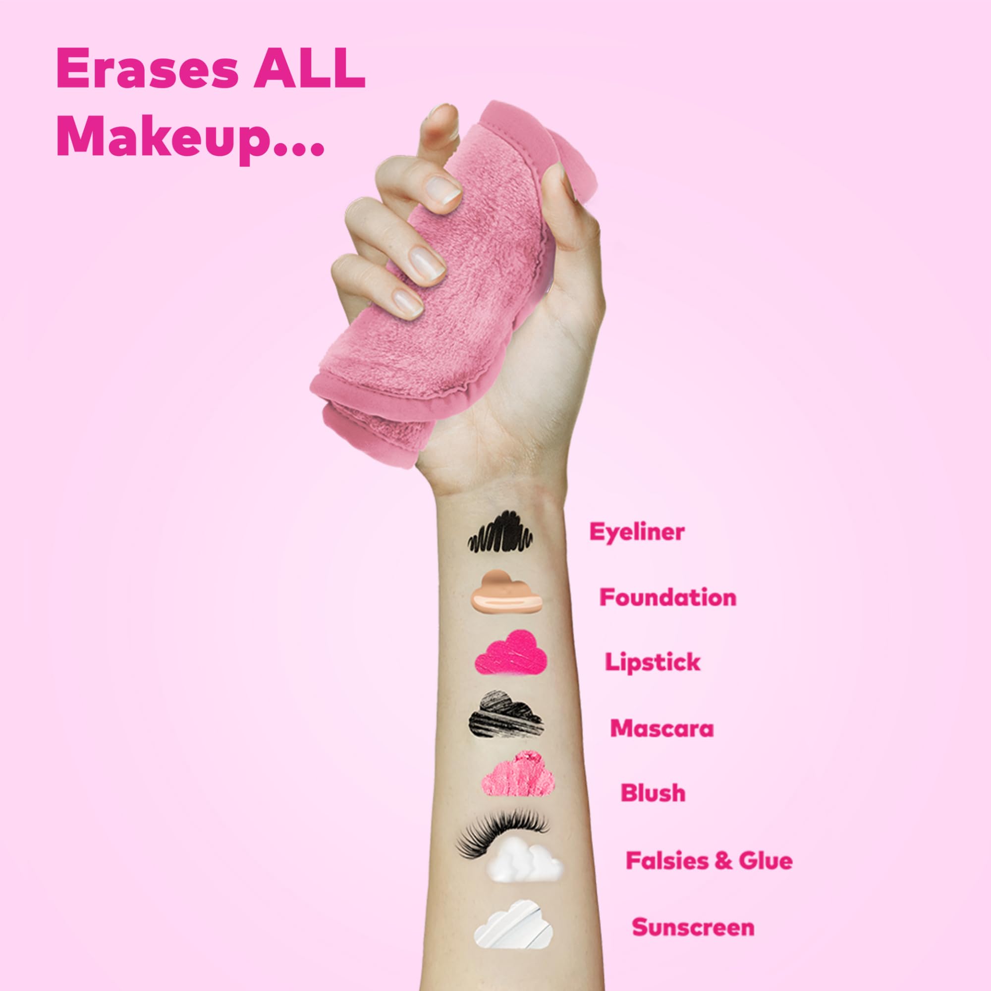 MakeUp Eraser Mini PRO 3-pack is machine washable for long-term reuse.