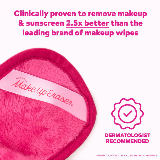 MakeUp Eraser Mini PRO 3-pack water-use demo shows makeup lifting with only water.