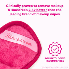 MakeUp Eraser Mini PRO 3-pack water-use demo shows makeup lifting with only water.