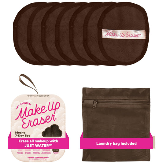MakeUp Eraser Mocha 7-Day Set box showcasing eco-friendly makeup removal.