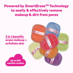 MakeUp Eraser Original 7-Day Set dual-sided fibers for cleansing and exfoliating