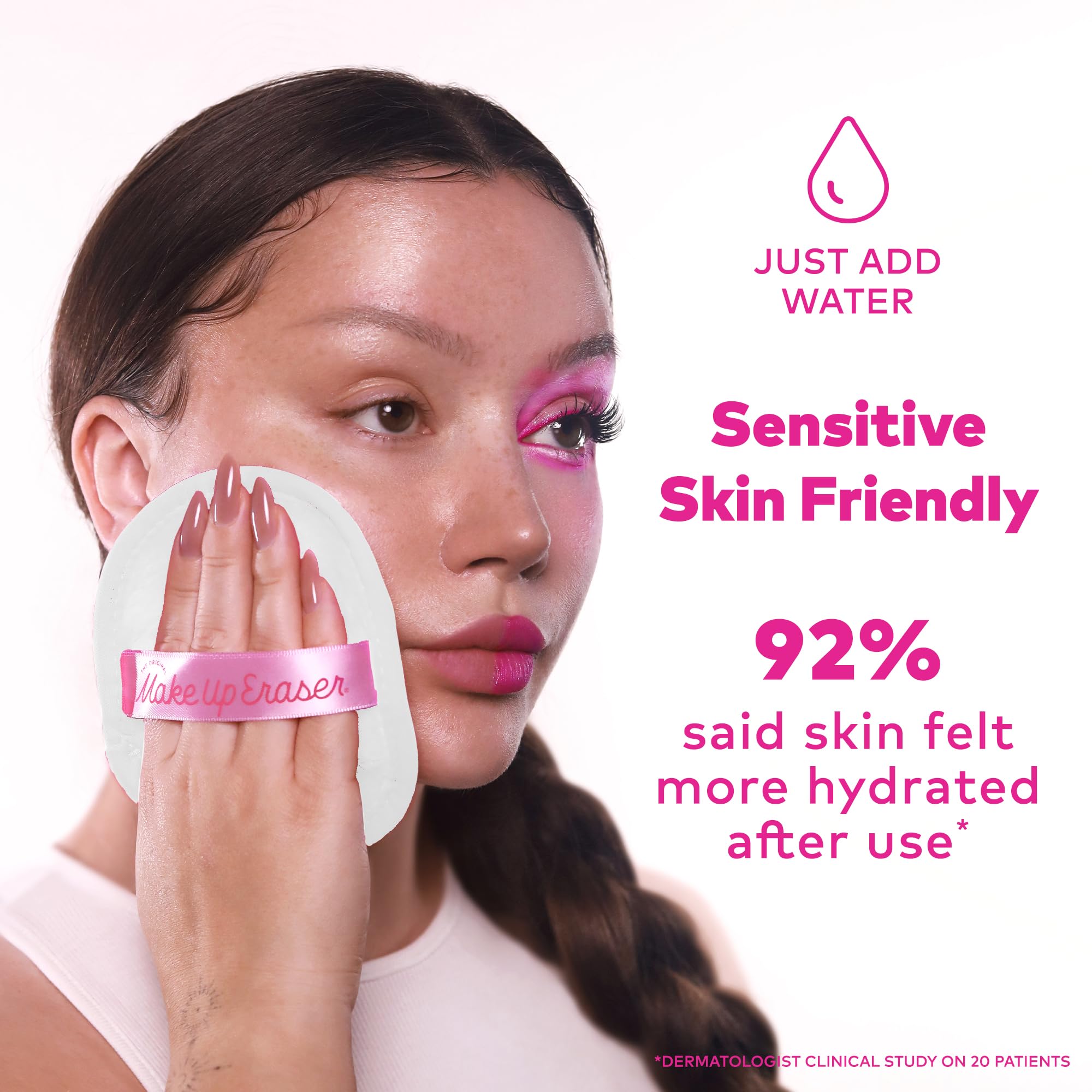 MakeUp Eraser Original 7-Day Set exfoliation side in use for smoother, refreshed skin.