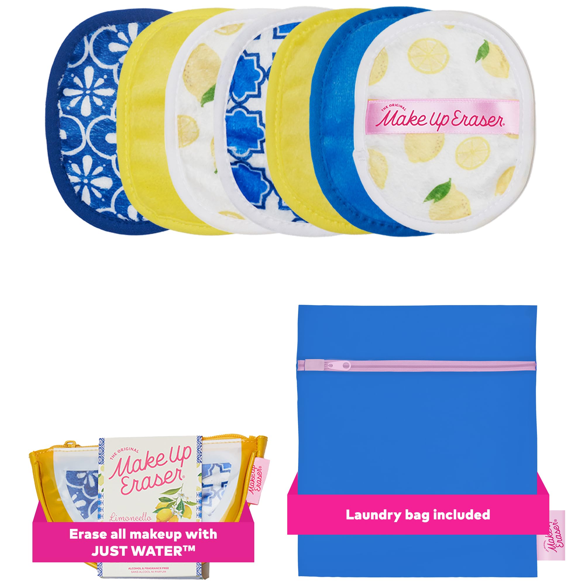 MakeUp Eraser Original 7-Day Set in Limoncello ready for water-based makeup removal.