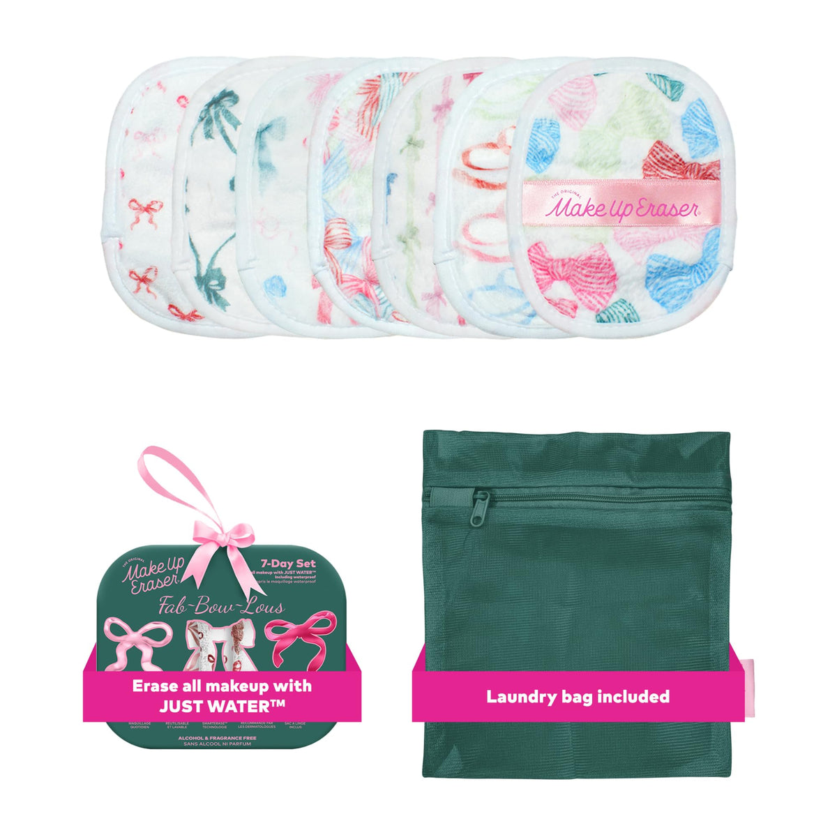 MakeUp Eraser Original 7-Day Set packaging highlights a reusable, eco-friendly makeup removal solution.
