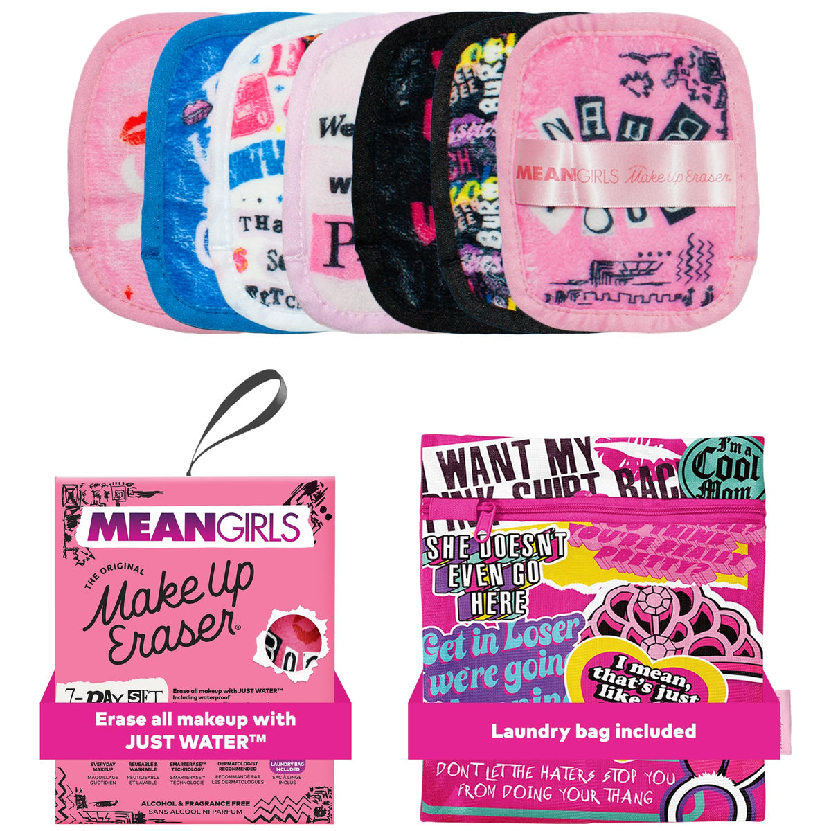 MakeUp Eraser Original 7-Day Set pack shown, removes makeup with water for a clean start.