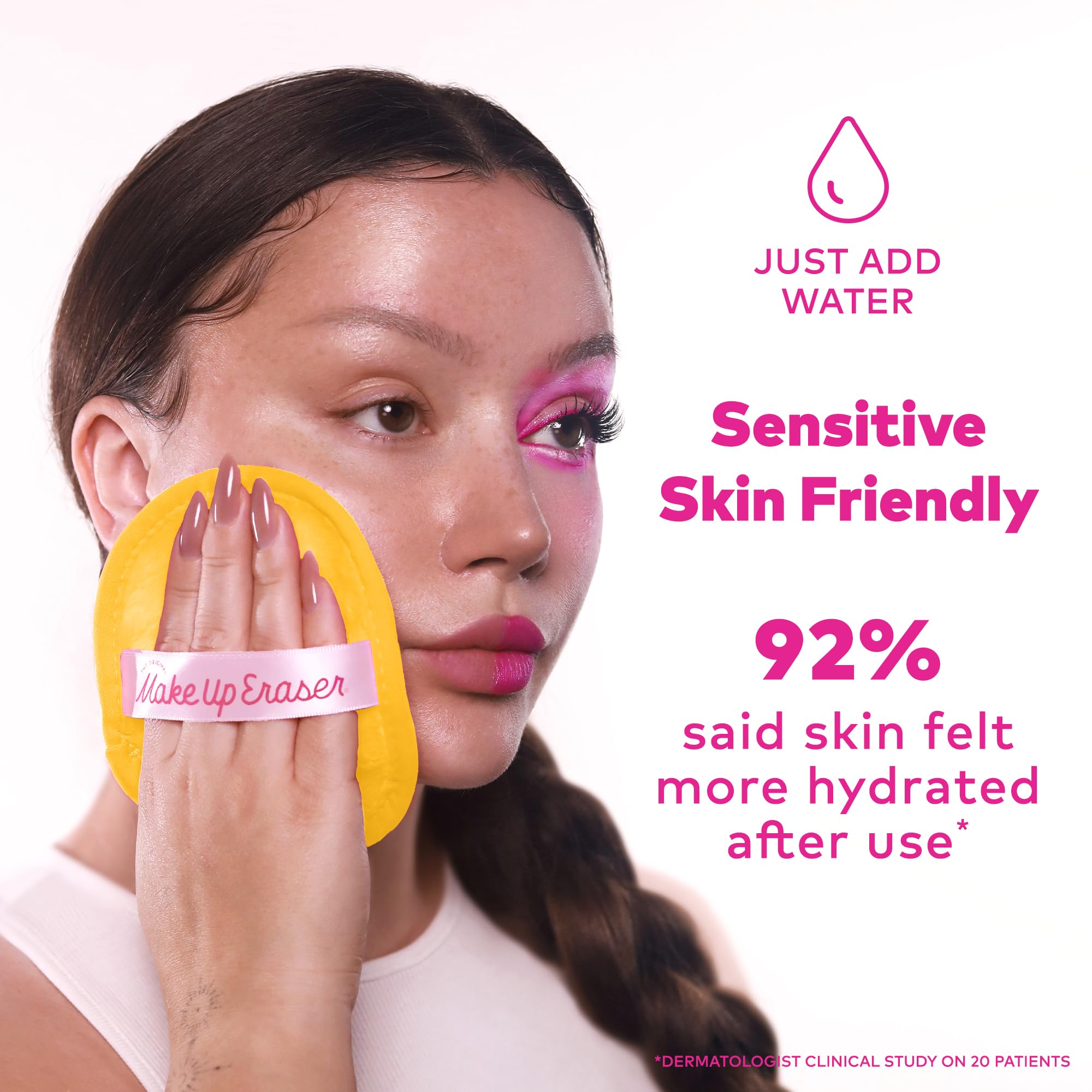 MakeUp Eraser Original skin-safe materials are free from alcohol and sulfates.