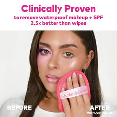 MakeUp Eraser Pro erasing makeup with gentle circular motion on skin