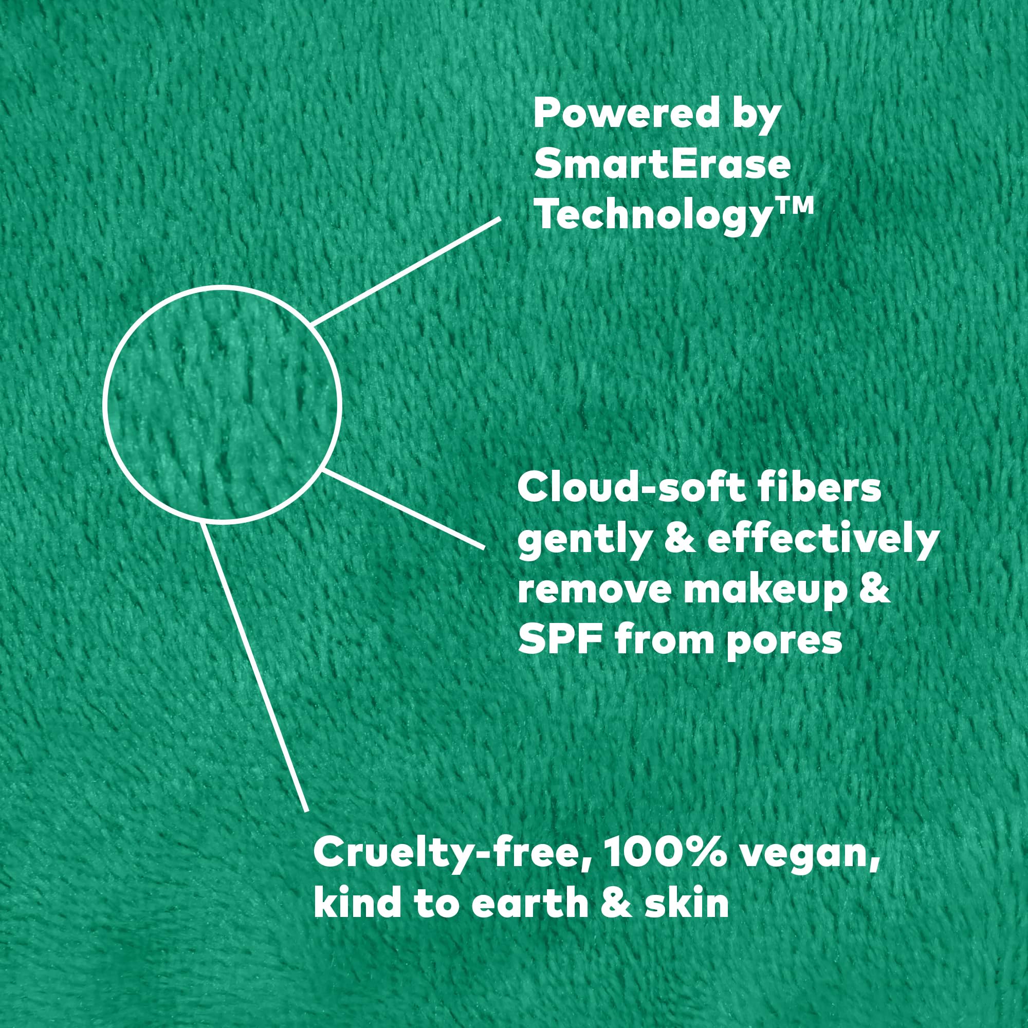 MakeUp Eraser PRO exfoliation side in action for smoother, refreshed skin