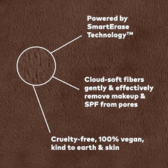 MakeUp Eraser Pro Mocha reusable, machine washable material shown for eco-friendly skincare