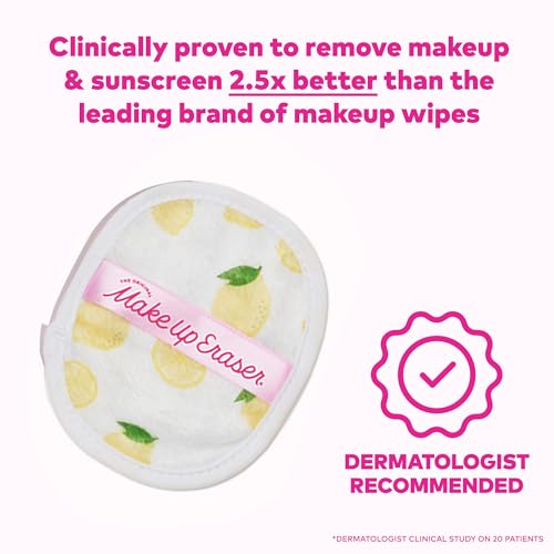 Close-up of short-fiber side erasing makeup with MakeUp Eraser.