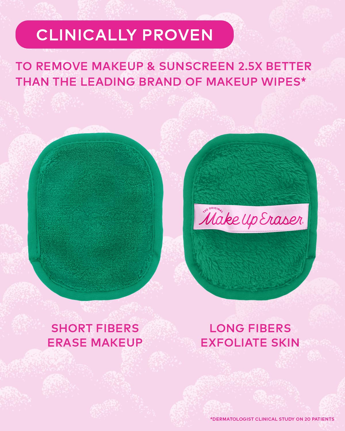 MakeUp Eraser soft microfiber fabric gentle on sensitive skin.