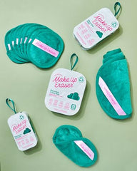 MakeUp Eraser with water-only removal for waterproof makeup and mascara.