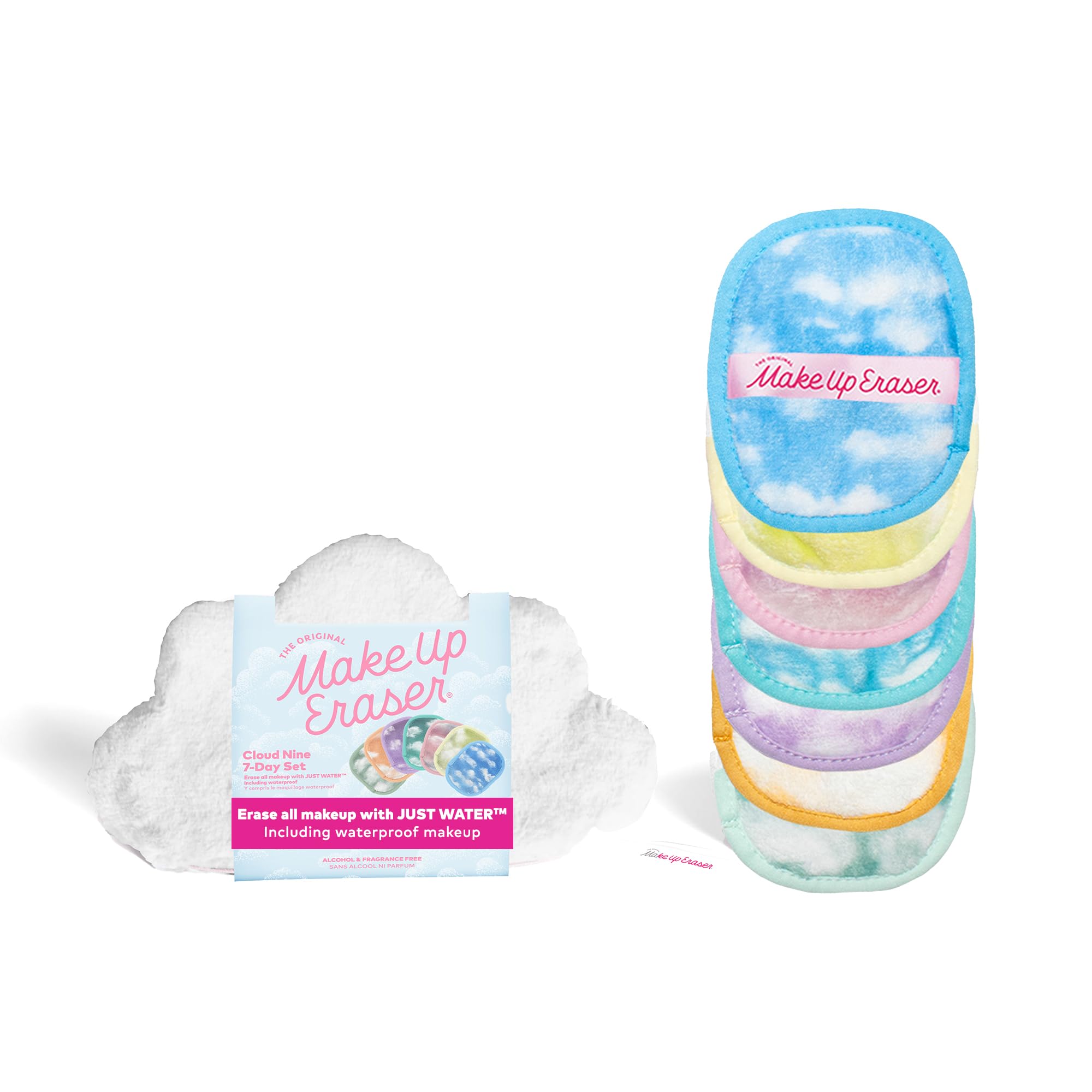 MakeUp Eraser demonstrates waterproof makeup removal with just water on lashes and lids