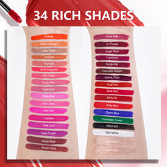Ideal colors for weddings and parties with MAKI YIKA matte lipsticks.