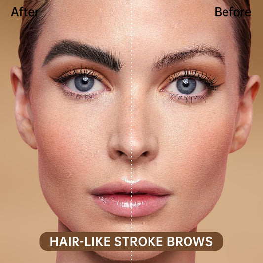 MAKI YIKA waterproof brow pen with precision brush for all-day smudge-proof definition