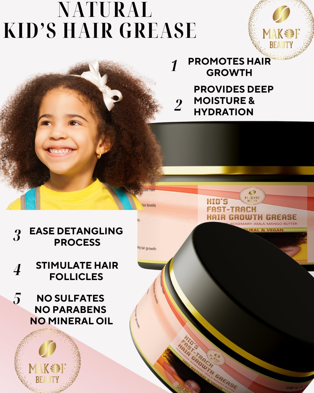 MAKOF BEAUTY batana extract application close-up highlighting natural shine and moisture.