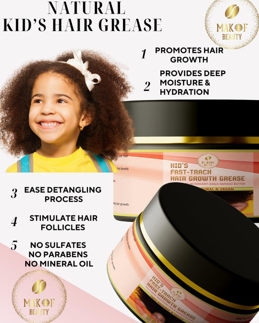 MAKOF BEAUTY batana extract application close-up highlighting natural shine and moisture.