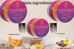 MAKOF BEAUTY Curls Defining Custard in hand shows smooth application and even distribution.