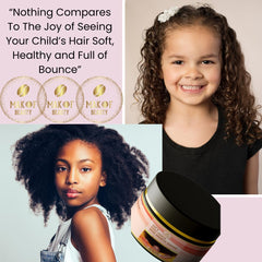 MAKOF BEAUTY family hair care routine scene suggests easy daily use.