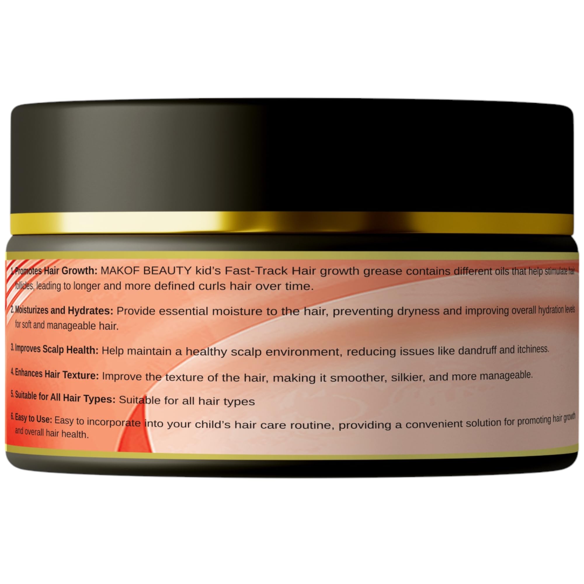 MAKOF BEAUTY mango butter softness close-up reveals smooth, manageable hair.