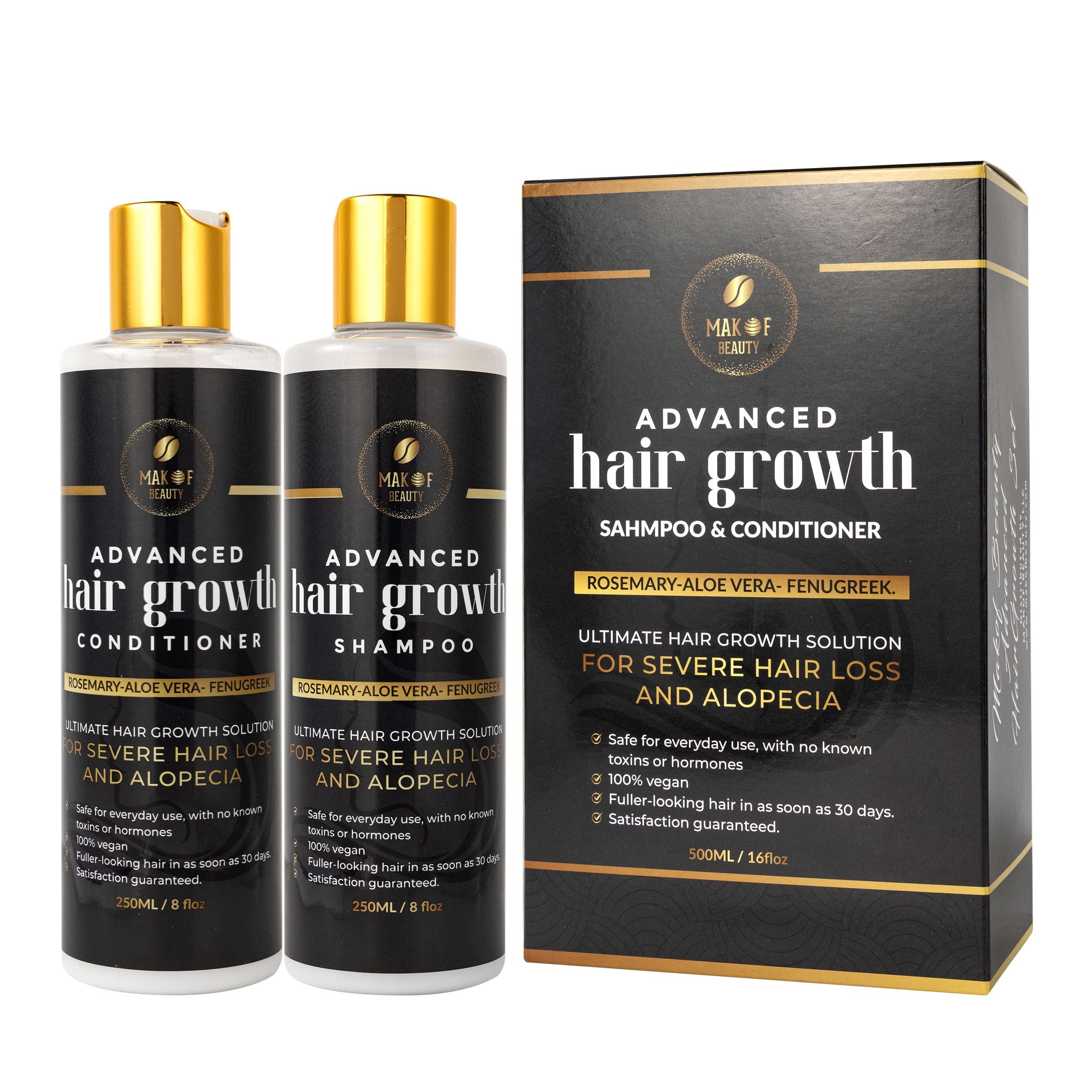 MAKOF BEAUTY Vegan formula packaging emphasizes toxin-free care.