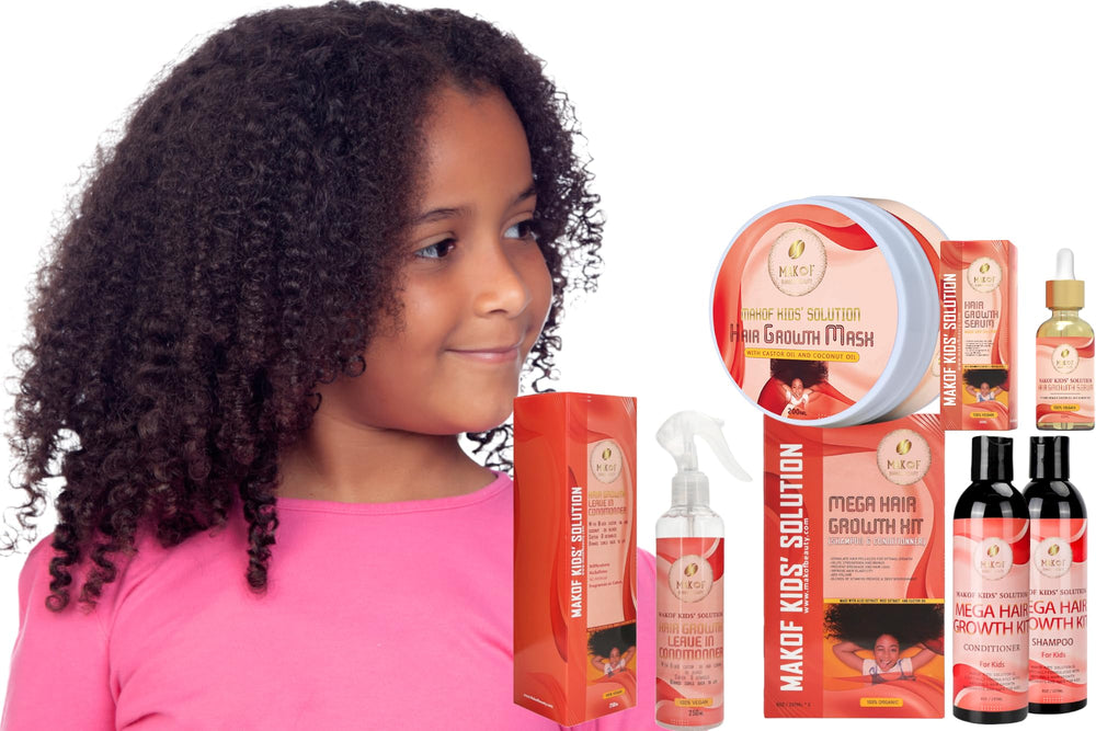Makof Kid's Hair Growth Set hair food mask jar restores moisture.