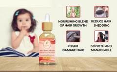 Makof Kid's Hair Growth Set packaging image highlights all-natural ingredients.