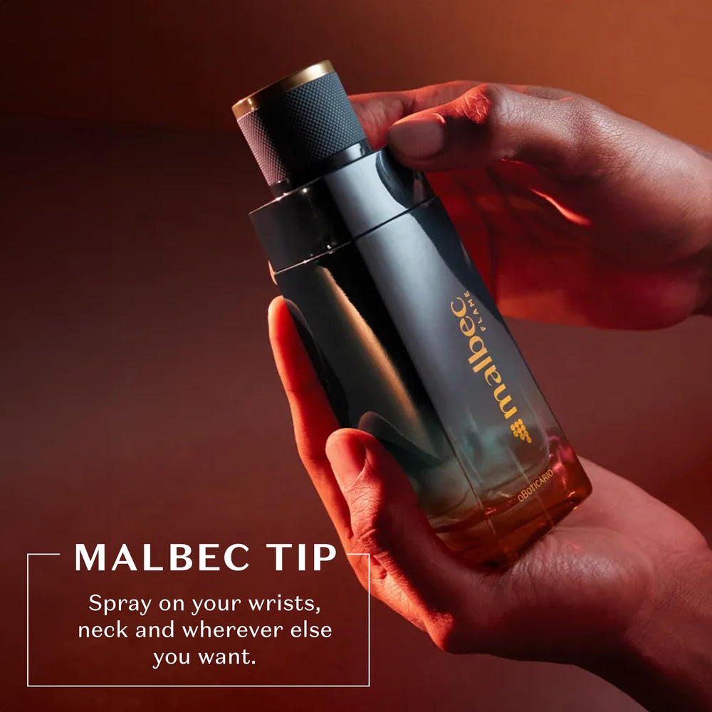 Malbec Flame packaging shot suggests premium gifting appeal.