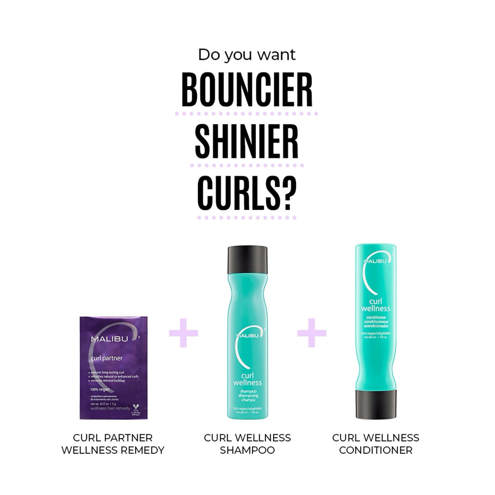 Malibu C Curl Partner Wellness Remedy application on hair during treatment