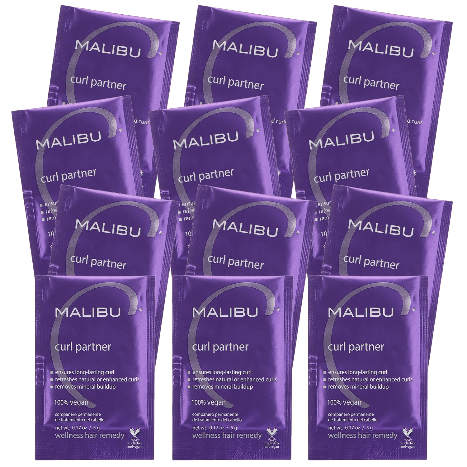 Malibu C Curl Partner Wellness Remedy pack with 12 crystals for mineral removal