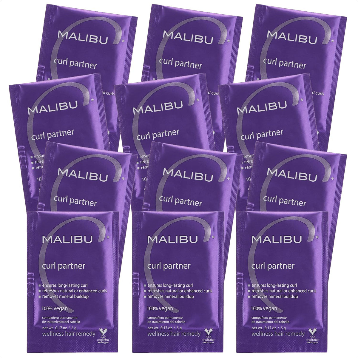Malibu C Curl Partner Wellness Remedy pack with 12 crystals for mineral removal