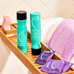 Malibu C Curl Partner Wellness Remedy shelf display for curl care fans
