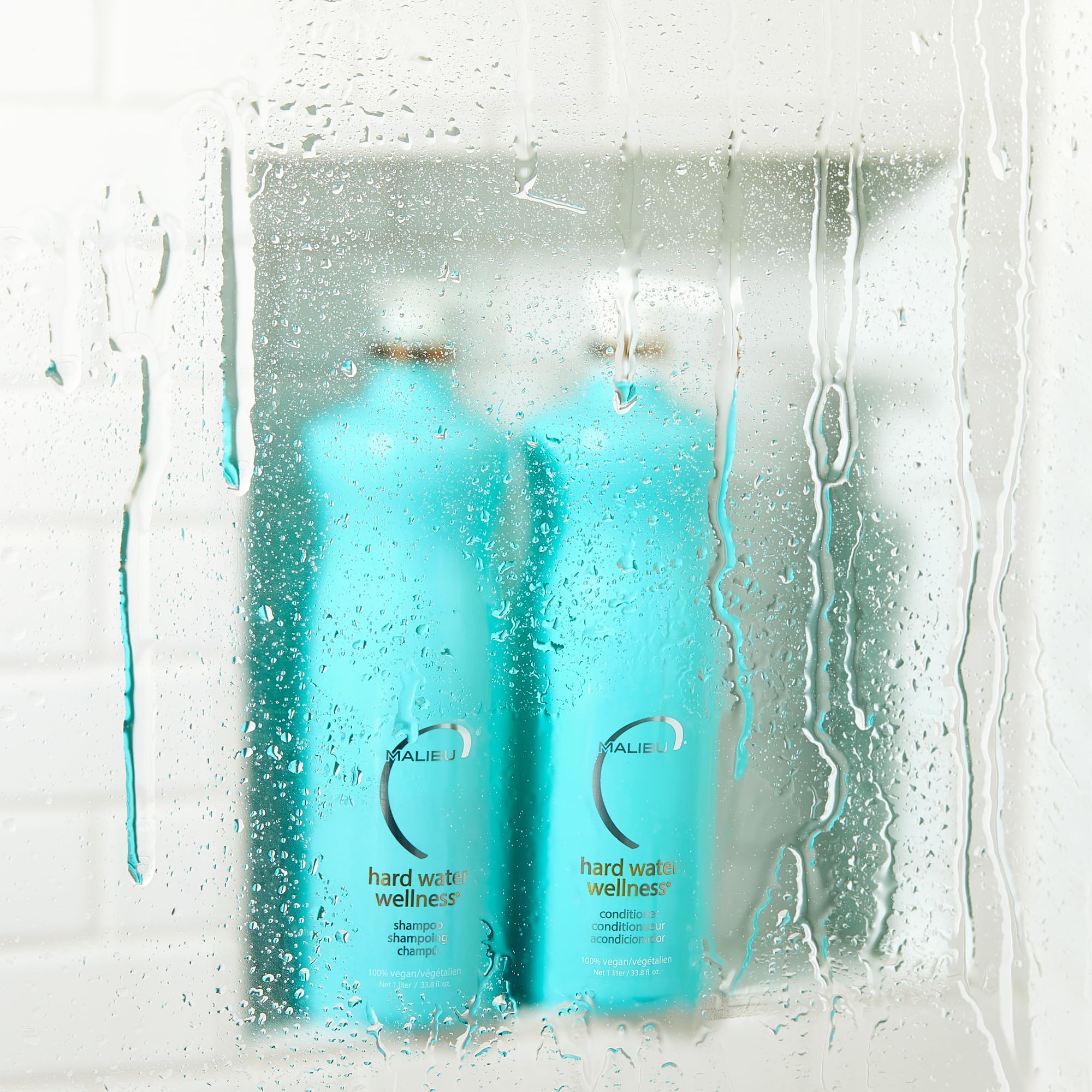 Malibu C Hard Water Conditioner bottle highlighting hydrating care for smoother hair