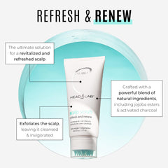 Malibu C Head Lab Scalp Scrub with jojoba esters gently removes buildup for balanced scalp