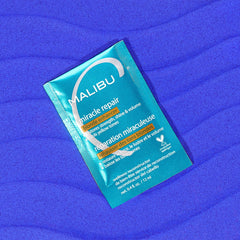 Purple-toning mask visual on packet complements blonde shampoo sets for salon-like results.