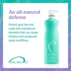 Malibu C product packaging displaying vegan, cruelty-free scalp care.