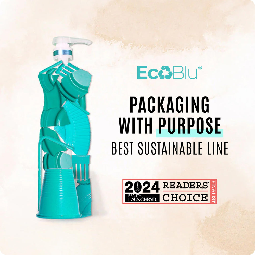 Mint menthol drops signal the refreshing scalp care action.