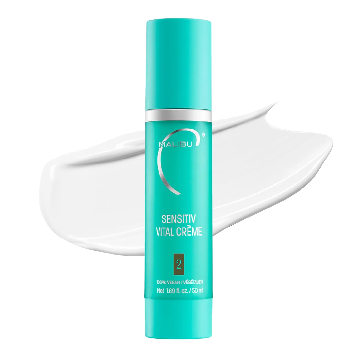 Malibu C Sensitiv Vital Crème bottle provides fragrance-free hydration for sensitive skin