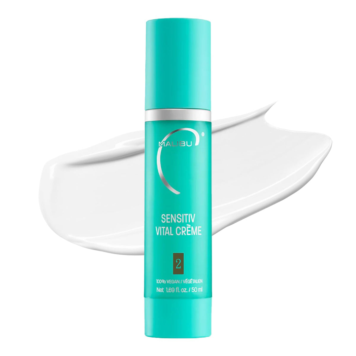 Malibu C Sensitiv Vital Crème bottle provides fragrance-free hydration for sensitive skin
