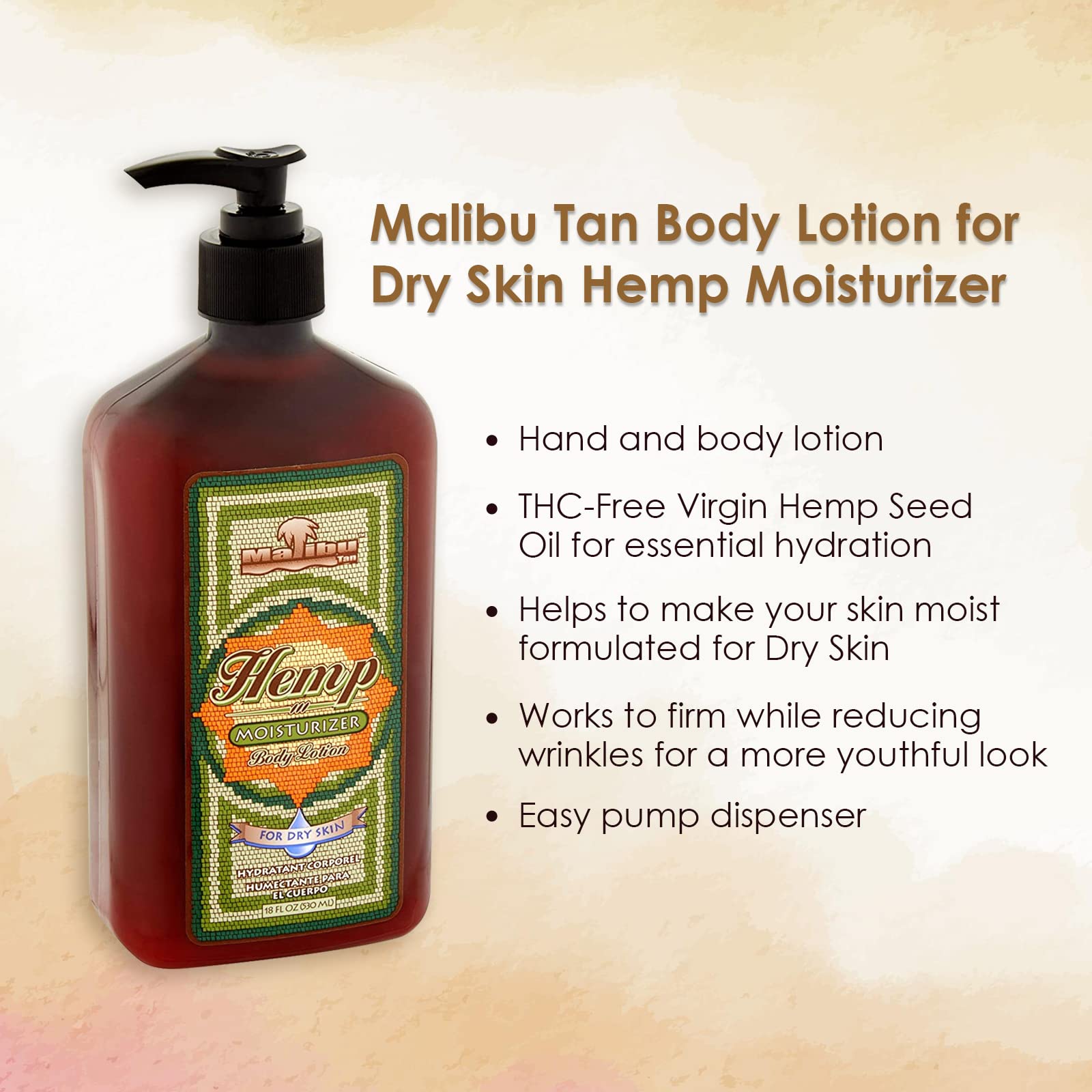 Malibu Tan lotion texture closeup reveals smooth, creamy consistency