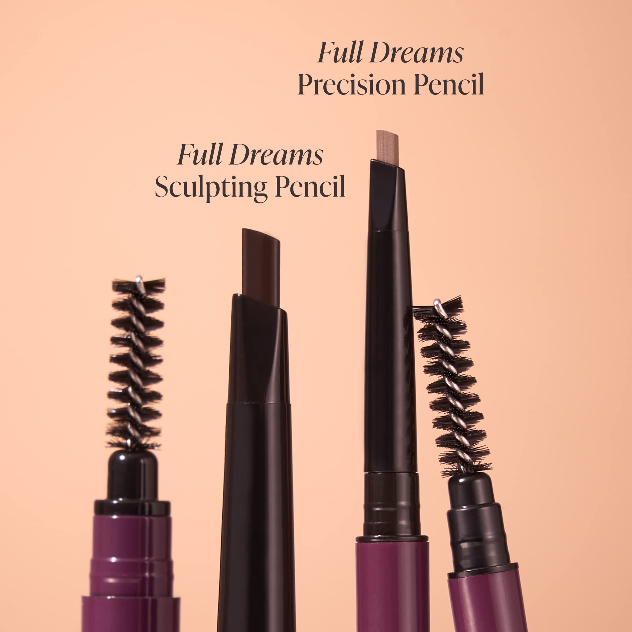 Mally Beauty Full Dreams Brow Pencil with included brush for easy grooming.