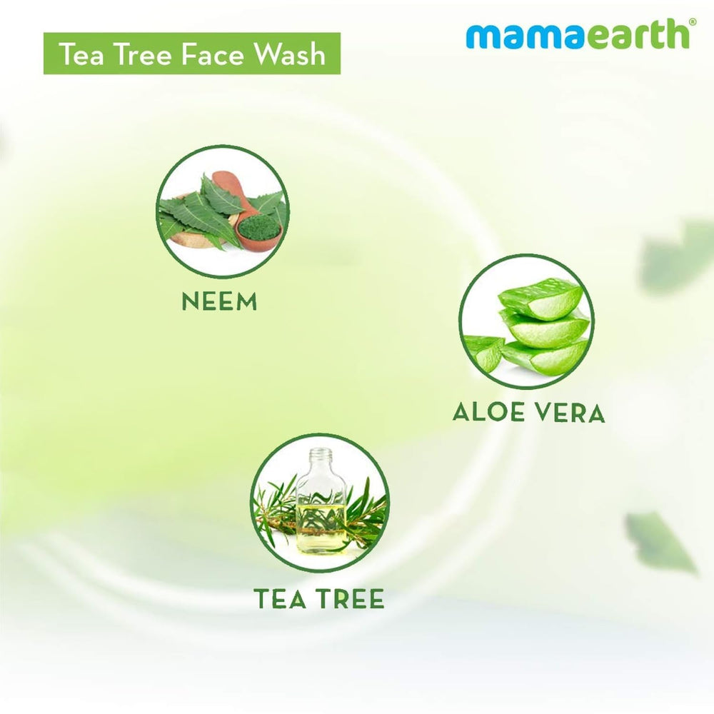 After-wash skin feels fresh with Mamaearth Tea Tree Face Wash.