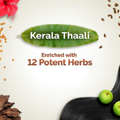 Mamaearth Kerala Thaali hair oil applied for lightweight care