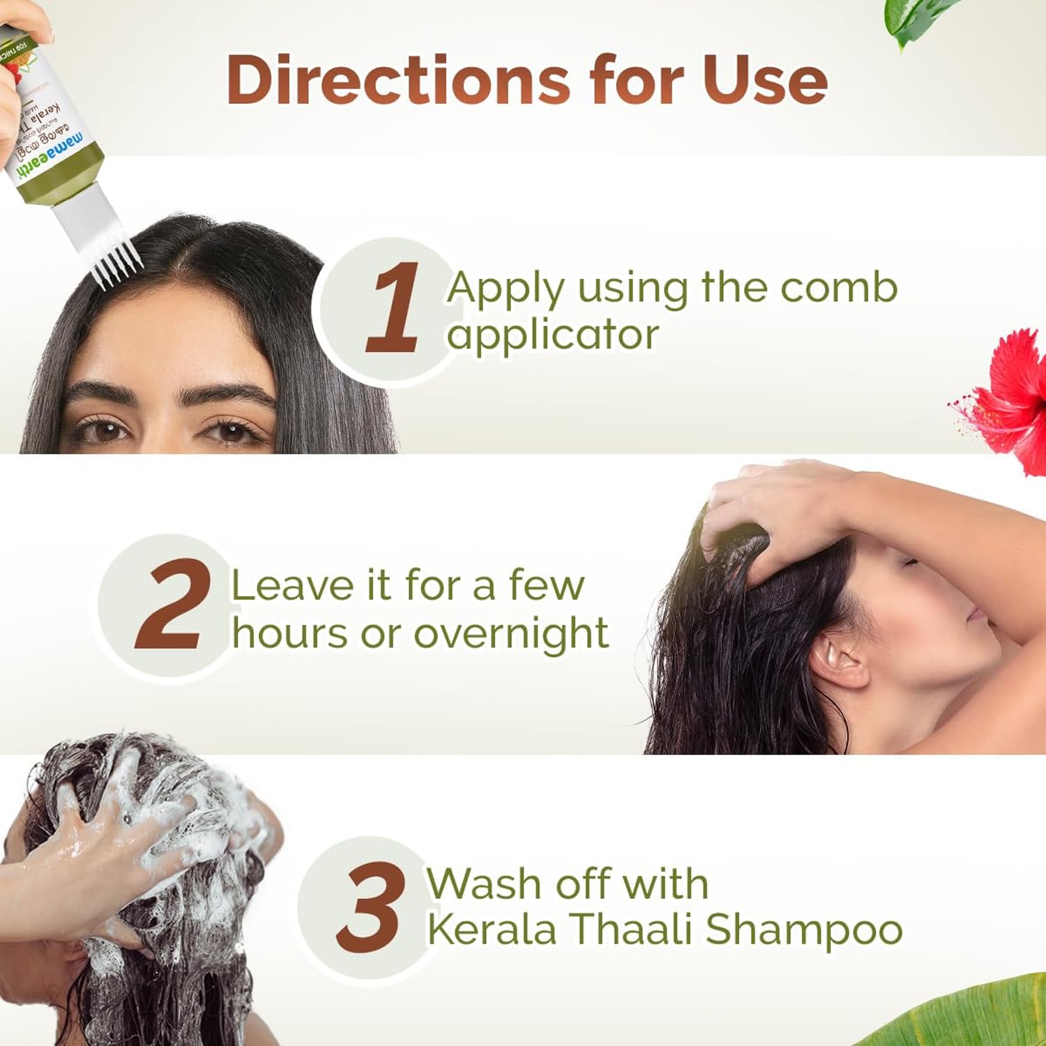 Silky hair after using Mamaearth Kerala Thaali hair oil
