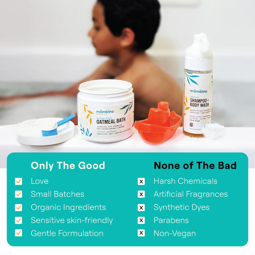 Mambino Organics calming oil dropper ready for gentle bedtime ritual.