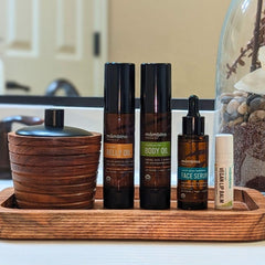 Blend of almond, shea, pomegranate oils in Moisture Me