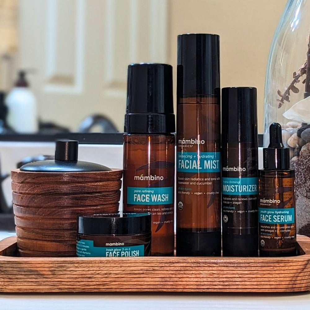 Mambino Organics argan-marula oil blend illustrating nourishing oils.